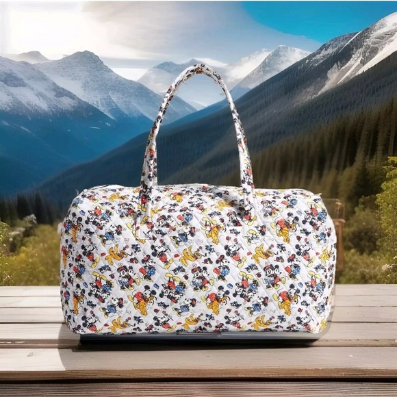 NWT Bradley Disney World MICKEY MOUSE FAMILY FUN MULTI Large Travel Duff… - Picture 3 of 3